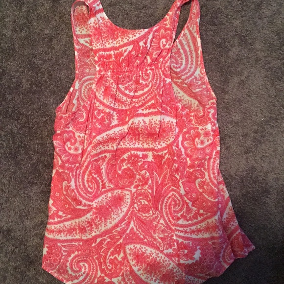 JCrew Pink and white Paisley tank top - Picture 3 of 3